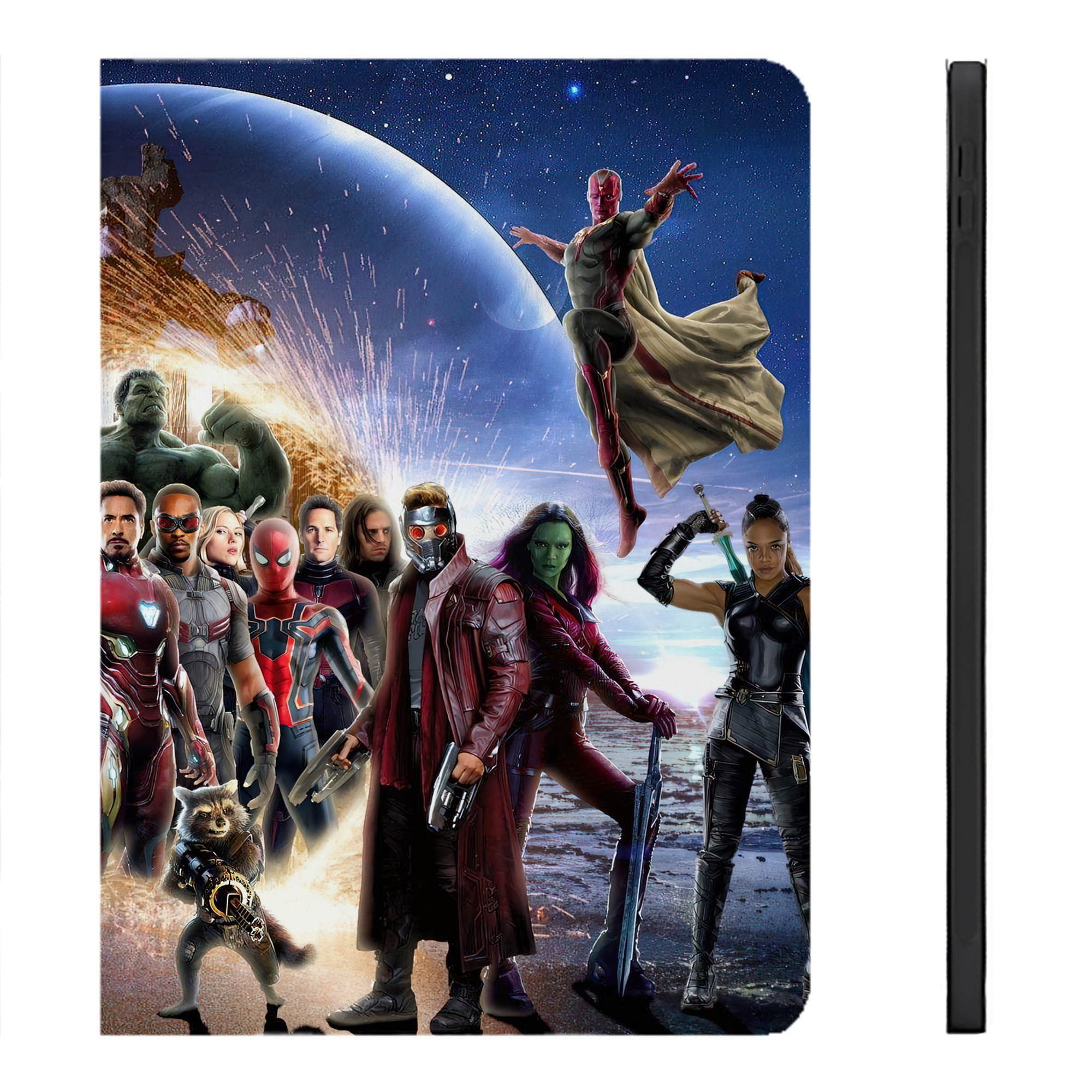 （画像用） アベンジャーズ The Avengers IPadケース ペンホルダー付き ブックスタイルデザイン